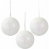 Vianočné gule biele 4 cm / 12 ks