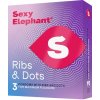 Sexy Elephant – vrúbkované kondómy Ribs & Dots (3 ks)