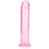 RealRock Crystal Clear Realistic 7″ ružové dildo s prísavkou 20 x 3,8 cm