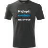 Tričko najlepší svokor na svete darček pre svokra k 50 narodeninám grafitové