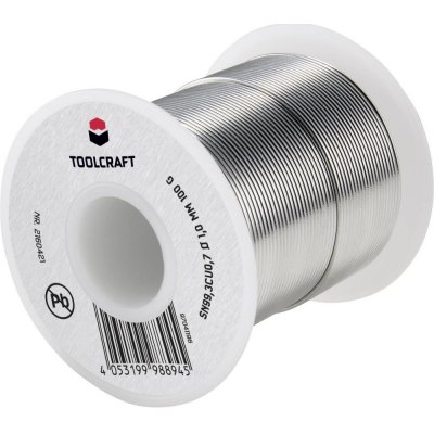 TOOLCRAFT spájkovací cín bez olova cievka Sn99,3Cu0,7 ROL1 100 g 1 mm