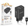 Múdra sieťová nabíjačka ALIGATOR 2, 4A, 2xUSB, smart IC, čierna, USB-C