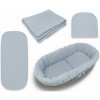 Mušelínová sada do hlbokej korby kočíka 4v1 Nature - jeans Baby Nellys