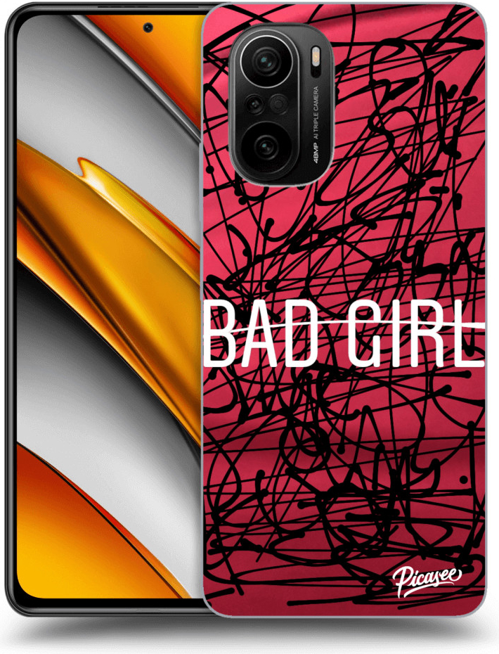 Púzdro Picasee silikónové Xiaomi Poco F3 - Bad girl čiré