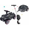 Set odrážadlo Bobby Car Neo Anthrazit BIG zvukové s meniteľnými farebnými ráfikmi s oválnym prívesom a vodiaca tyč s ergonomickou opierkou