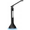 LED Stolová lampa s displejom (kalendár, dátum, čas, teplota), 4W, 250lm, čierna | Avide