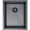Erga HD, 1-komorový oceľový drez 400x500x210 mm, grafitová, ERG-MLS-HD4050BB