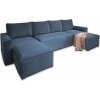 Textilomanie Tmavomodrá sedacia súprava do U SMART COSARO 295x140 cm