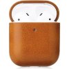 AppleKing obal z PU kože s karabínou pre AirPods 1 / 2 - hnedý - možnosť vrátiť tovar ZADARMO do 30tich dní