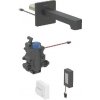 Geberit Brenta - Termostatická elektronická umývadlová batéria pod omietku, batériové napájanie, easy to clean, matná čierna 116.298.14.1
