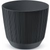 PROSPERPLAST Kvetináč RYFO antracit 16,8cm