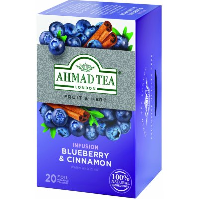 Ahmad Tea ovocný čaj čučoriedka a škorica 20 x 2 g