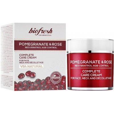 Ošetrujúci krém na tvár, krk a dekolt proti starnutiu Pomegranate & Rose 200ml
