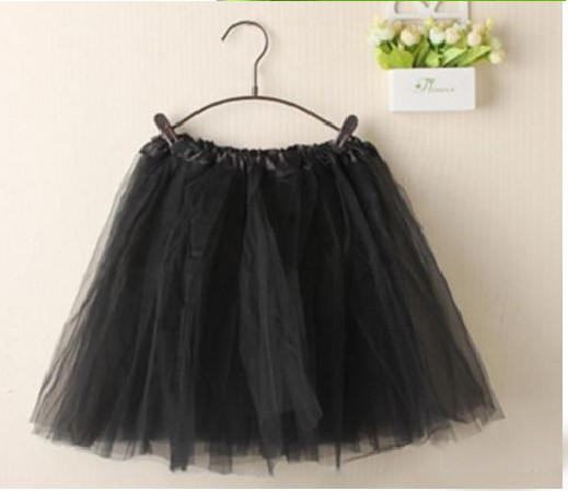 SISI 60529 TuTu sukňa dievčatá 3 vrstvová dĺžka 30 cm čierna
