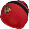 Fanatics CHICAGO BLACKHAWKS SWIPE CUFFED BEANIE Červená Čierna Zlatá