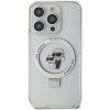 Kryt pre mobil Karl Lagerfeld Ringstand Karl and Choupette MagSafe Zadný Kryt pre iPhone 15 Pro White (KLHMP15LHMRSKCH)