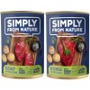 SIMPLY FROM NATURE Krmivo pre psov 400 g – kozie mäso so zemiakmi + konské mäso so zemiakmi 12 ks