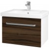 Dreja Umývadlová skrinka BIG INN SZZ 65 - N01 Biela lesk / Úchytka T01 / D06 Orech