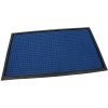 FLOMA Little Squares Modrá textilná gumová čistiace vstupná rohož 45 cm x 75 cm x 0,8 cm