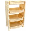 MEGA PLAST Mega Plast, SHELF regál polyratan, 41 x 30 x 65 cm, krémový