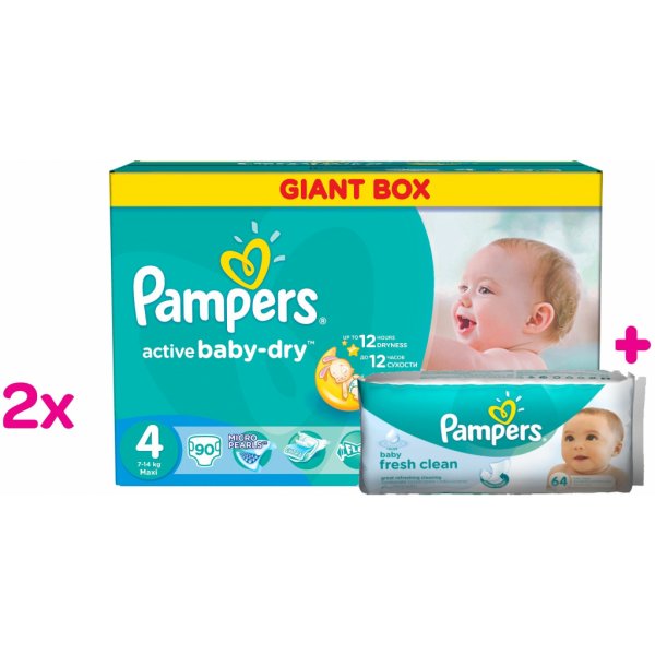 Pampers Active Baby 4 2 x 90 ks 180 ks od 38,29 € - Heureka.sk