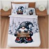 Jahu 3D Obliečky mikrosatén – Gnome sivý (140×200, 70×90, 45×45 cm)