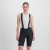 SPORTFUL Bodyfit Classic Dámske kraťasy s trakmi čierne/červené