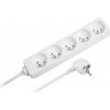 Rebel Predlžovací kábel 5 x zásuvka, bez vypínača, 3 m (1,5 mm), biely