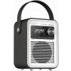 Batérie do rádia DAB+, FM Carneo Rádio CARNEO D600 DAB+, FM, BT, čiernobiele