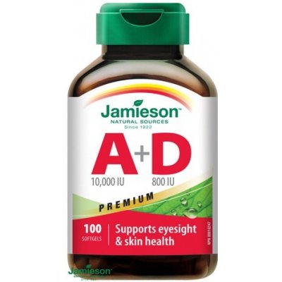 Vitamín A a D Premium 10000 IU/800 IU 100kps Jamieson