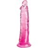King Cock Clear - Realistic Penis 19.7 cm Pink