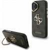 Guess PU 4G Metal Logo Stand Camera Frame zadný kryt pre iPhone 16 Black