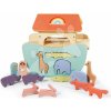 Drevená Noemova Archa Little Noah's Ark Tender Leaf Toys a 6 párov zvierat od 24 mes