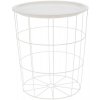 H&S Decoration Drôtený odkladací stolík Nose biely