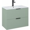 Roca Reef skrinka 80x45.2x63.5 cm závesná kúpeľňová skrinka pod umývadlo zelená A857955147