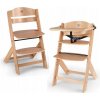 Kinderkraft Drevená Stolička na Kŕmenie 2v1 pre Deti ENOCK, Prírodná