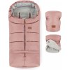 PETITE&MARS Set zimný fusak Jibot 3v1 + rukavice na kočík Jasie Dusty Pink