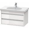 Duravit Ketho - Umývadlová skrinka 48x80x46 cm, 2 zásuvky, lesklá biela KT664702222