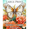 Large Print Butterfly and Flowers Coloring Book (Regina Peay)(Brožovaná)