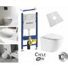 Geberit Geberit, závesný set pod omietku Duofix Delta + závesná WC misa Desna s toaletným sedadlom z duroplastu, Vortex splachovanie, biela lesklá, LAV-SETDESNAGEB