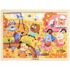 Mideer Drevené baby puzzle Na detskom ihrisku 24 dielikov