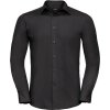 Russell Košile 924M, popelínová, dlouhý rukáv COT11924M00205-black 2XL Černá
