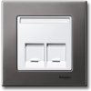 Rámček 1-násobný kov sivá rhódiová Merten ElegM (Schneider)