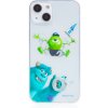 AppleMix DISNEY kryt pre Apple iPhone 13 - Monsters Ltd - Sulley a Mike - gumový - priehľadný