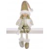 Dekorácia MagicHome Vianoce, Chlapček v zlatom, sediace, 33 cm