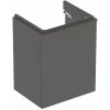 Geberit Smyle Square skrinka 49.2x40.6x61.7 cm závesná kúpeľňová skrinka pod umývadlo čierna 500.364.JK.1