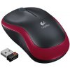 Myš bezdrôtová, Logitech M185, červená, optická, 1000DPI 910-002240