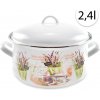 Perfect Home 13467 Smaltovaný hrniec 18cm, 2,4l + pokrievka biely