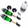Traxxas tlmič GTR long hliník/PTFE zelený, piestnice TiN (2) (TRA7461G)