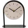 STOLOVÉ HODINY OKRÚHLE KOVOVÉ STOJACE ČIERNE MINIMALISTICKÉ 19 X 6 22 CM